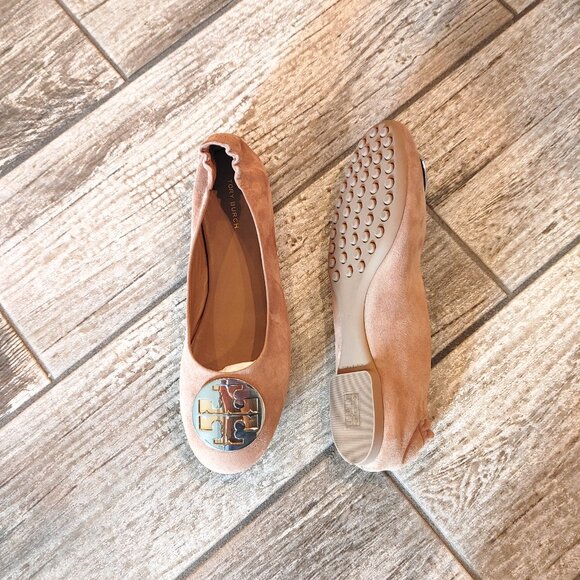 Tory Burch Claire Ballet Suede Flats, Size 8 (B) - super comfortable & soft - Picture 12 of 15